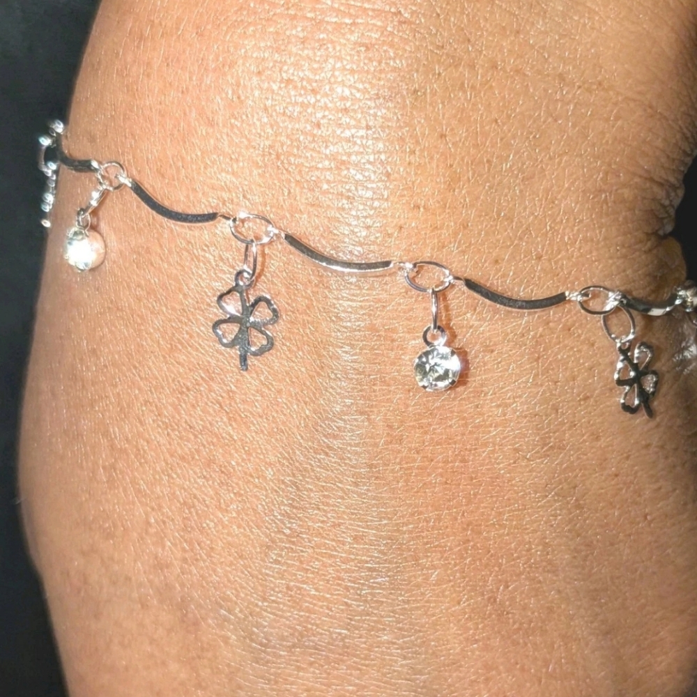 Four Leaf Clover Bracelets S925 Sterling Silver Bracelet Lucky Clover Bracelet